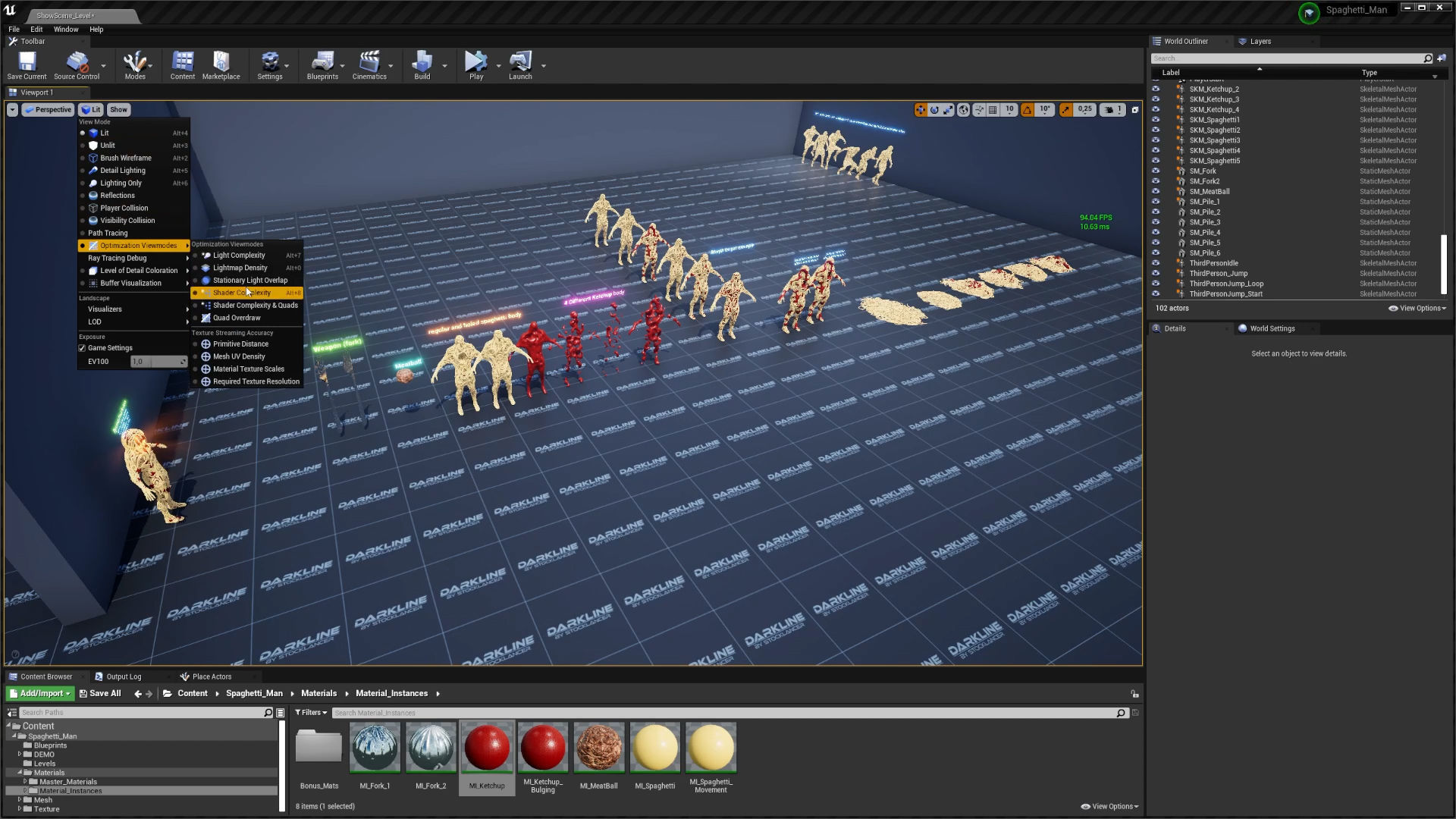 Spaghetti Man for UE Low-poly 3D model_10