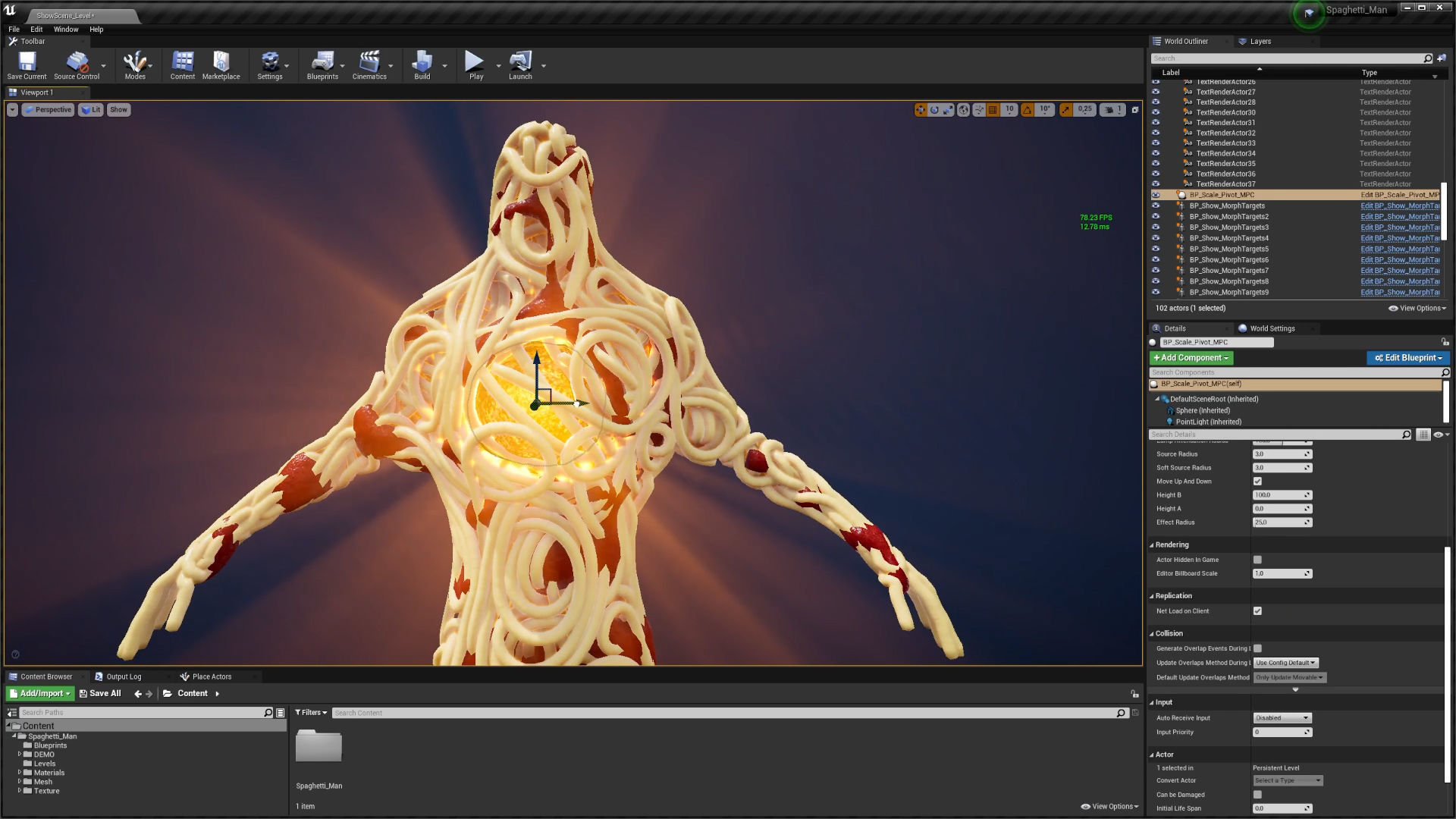 Spaghetti Man for UE Low-poly 3D model_6
