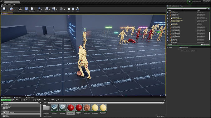 Spaghetti Man for UE Low-poly 3D model 4