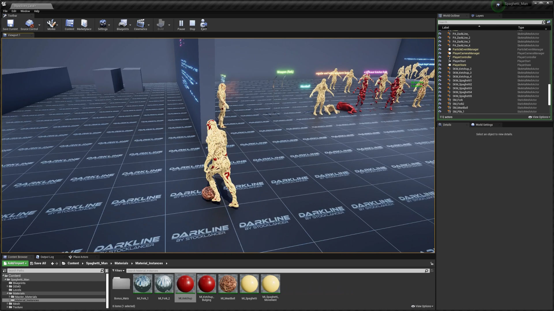 Spaghetti Man for UE Low-poly 3D model_4