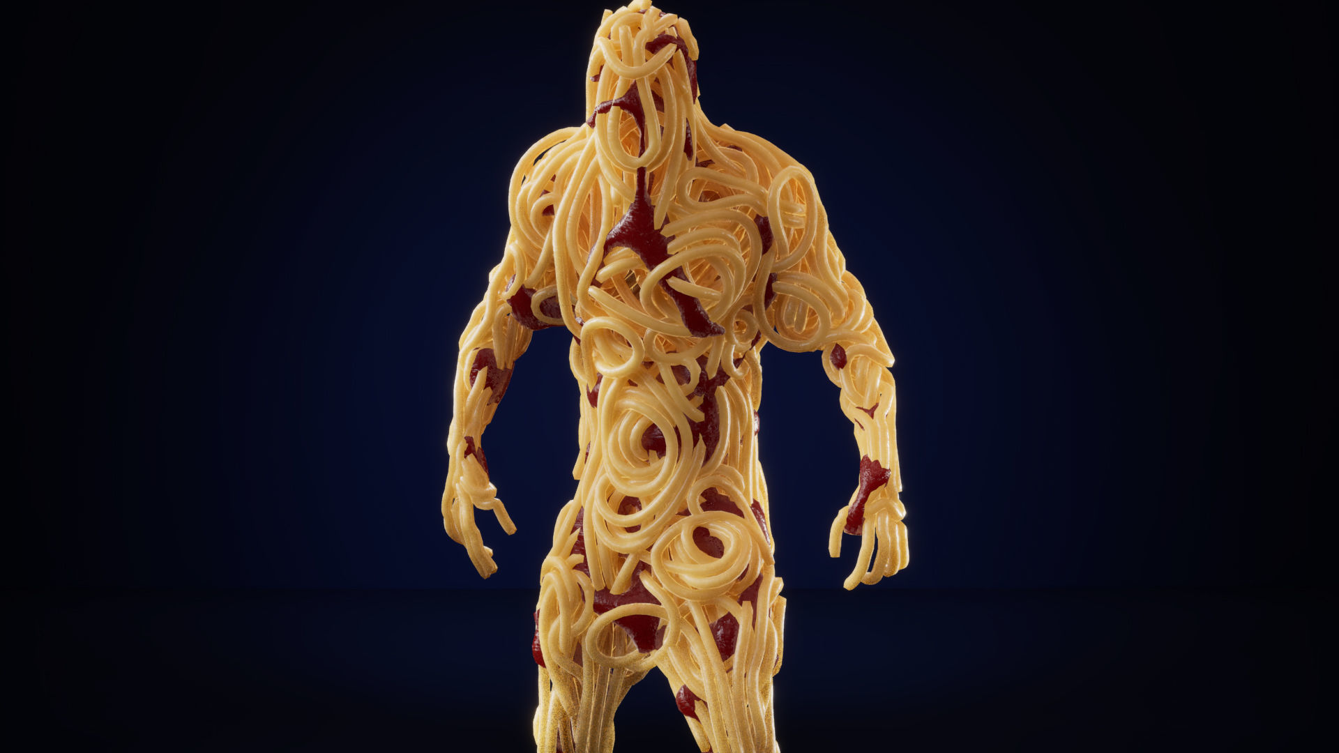 Spaghetti Man for UE Low-poly 3D model_16