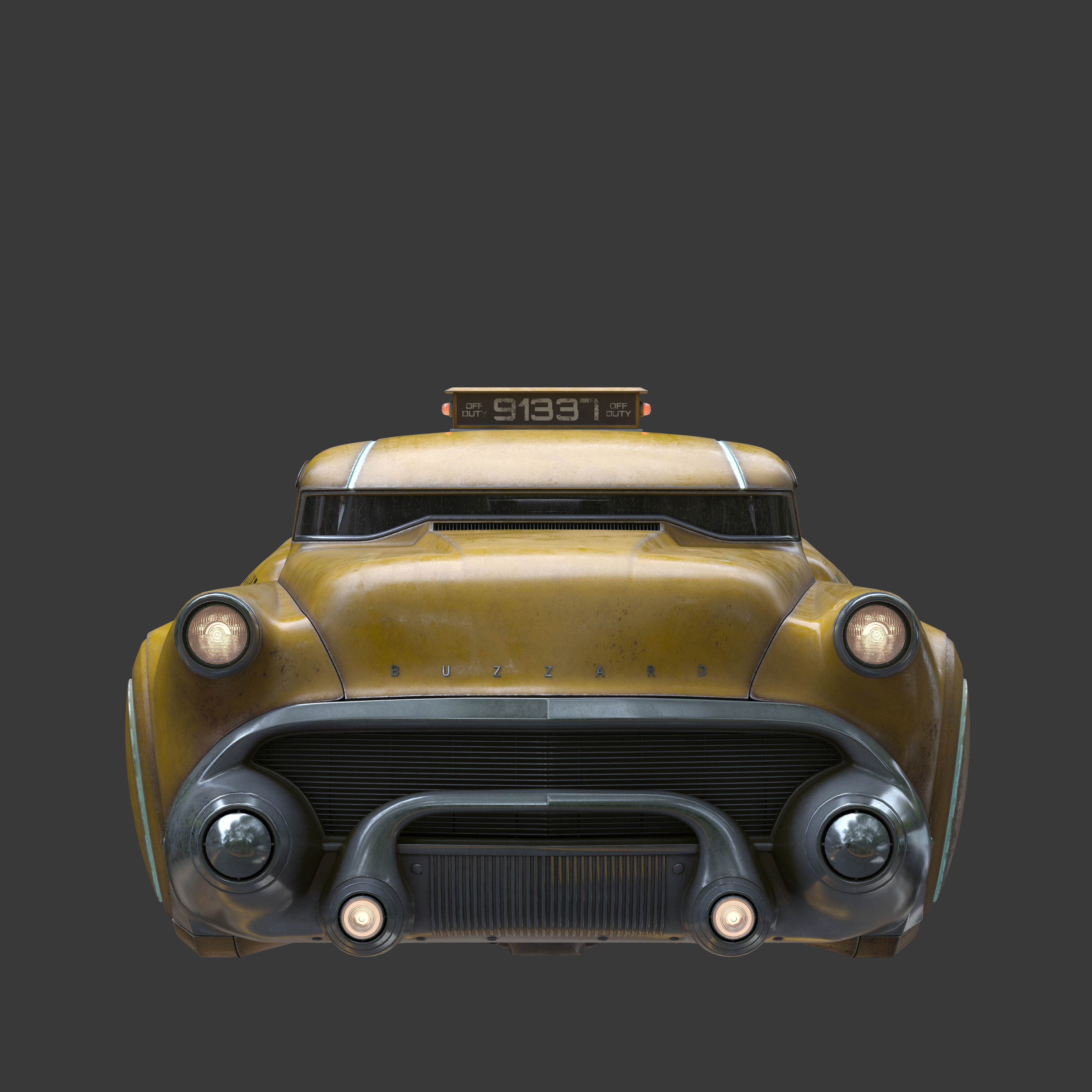 Futuristic flying car 5 3D model_10