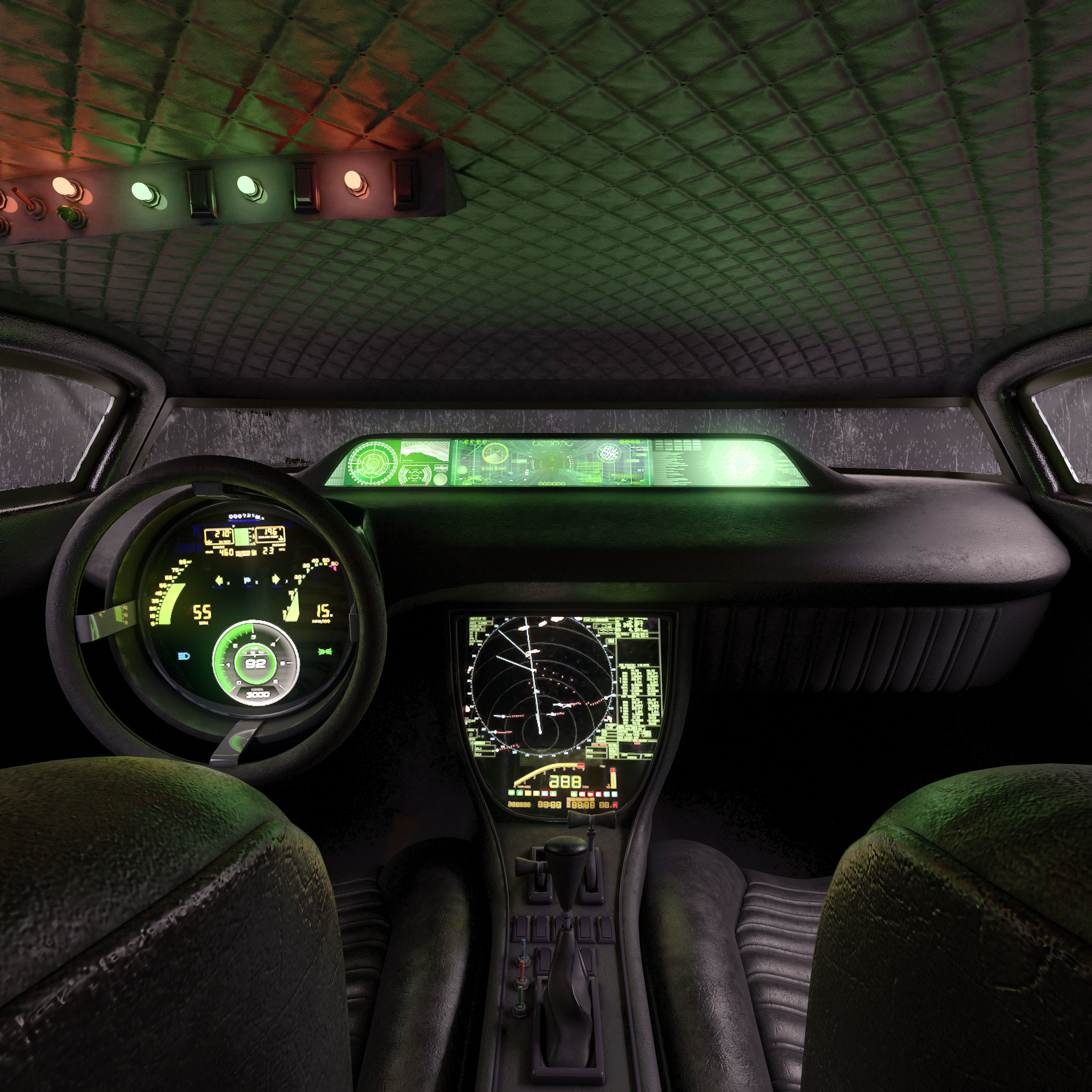 Futuristic flying car 5 3D model_26