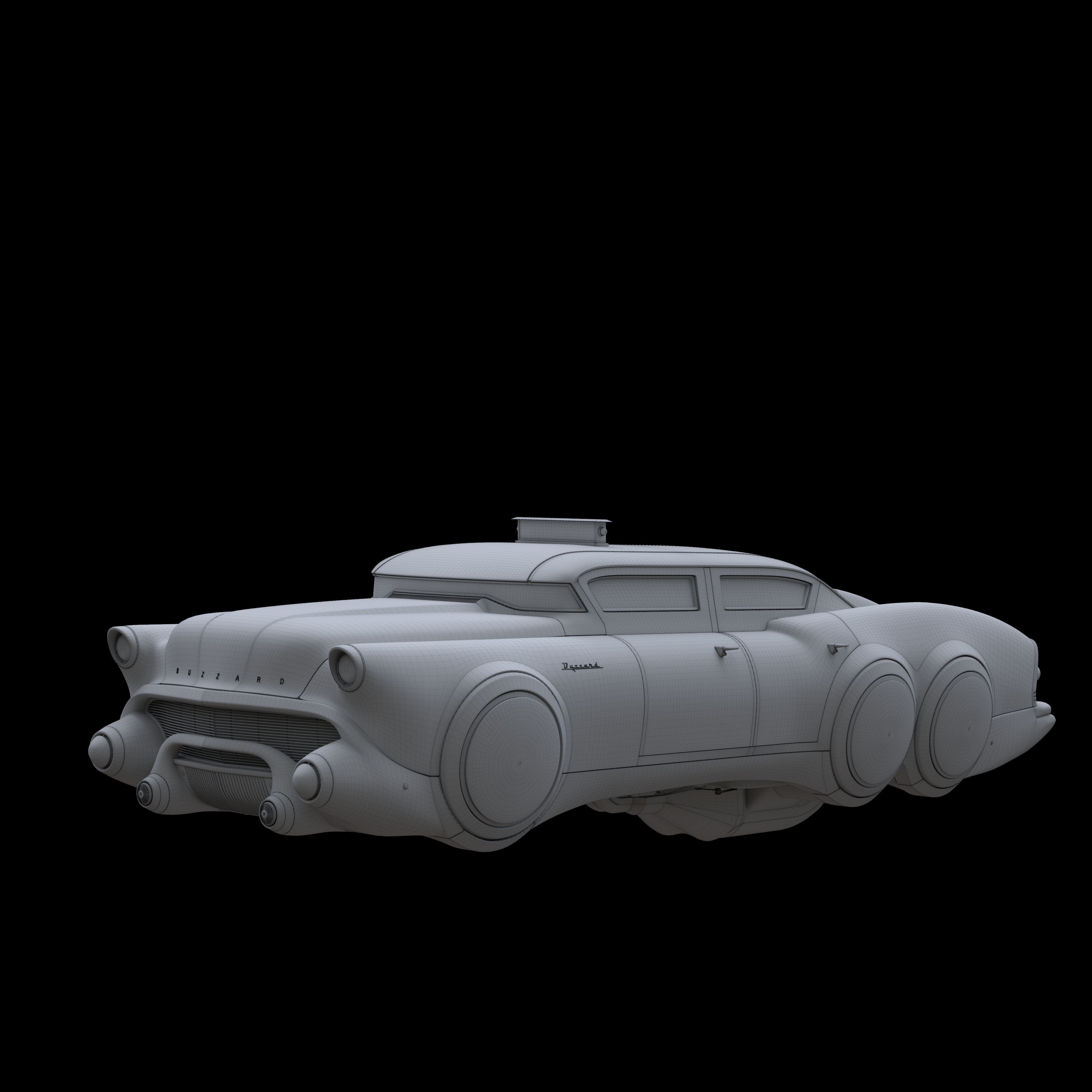 Futuristic flying car 5 3D model_16