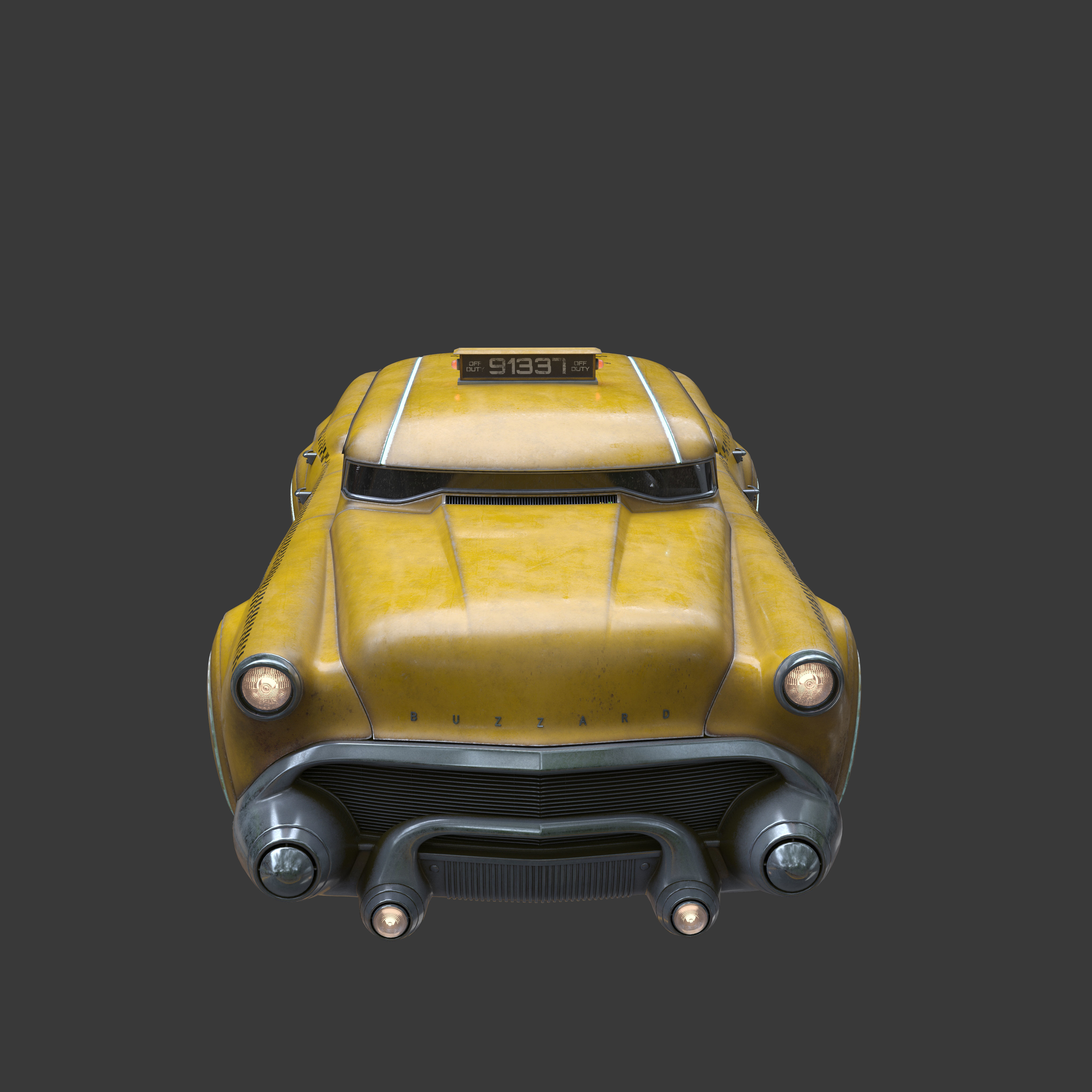 Futuristic flying car 5 3D model_4