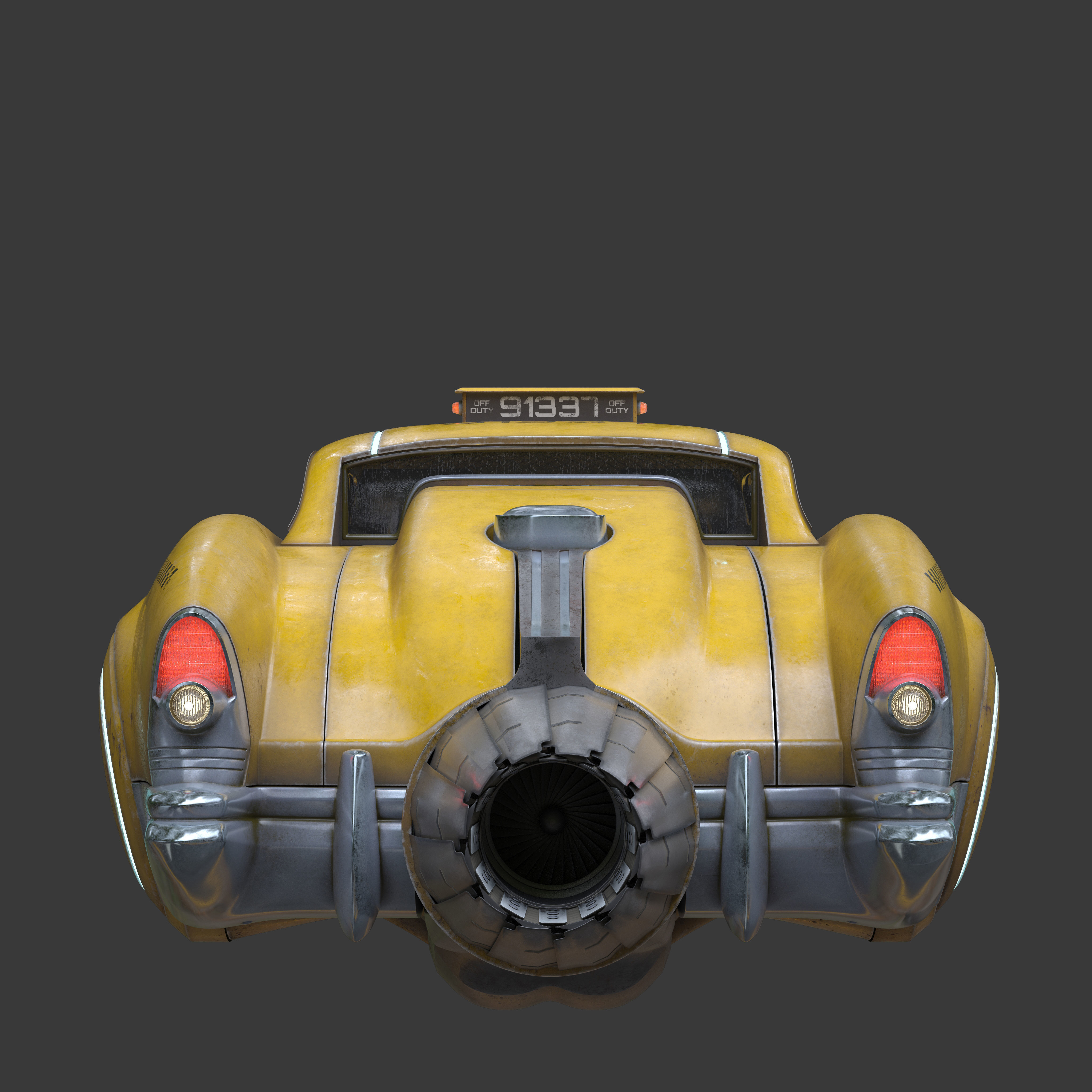 Futuristic flying car 5 3D model_9