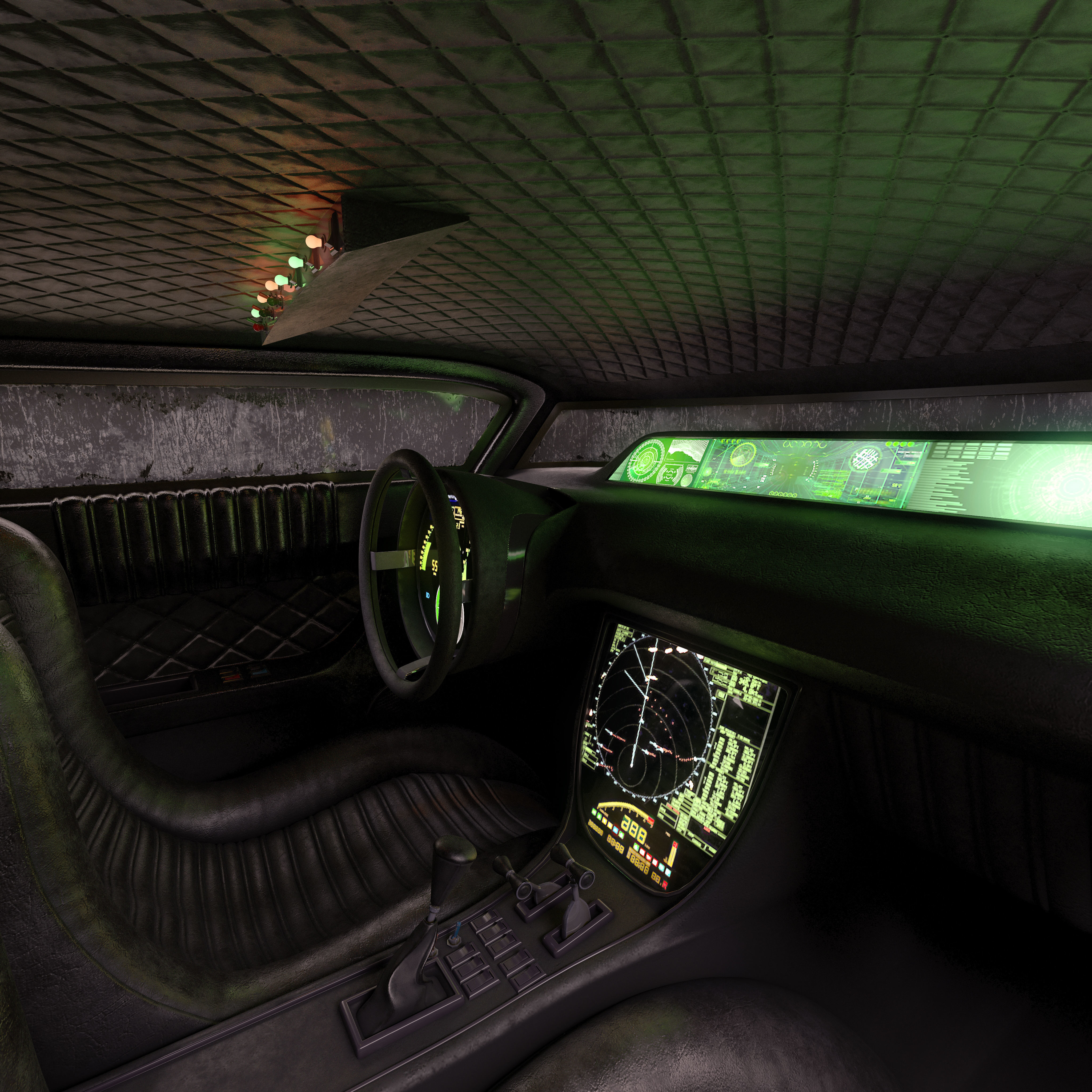 Futuristic flying car 5 3D model_25