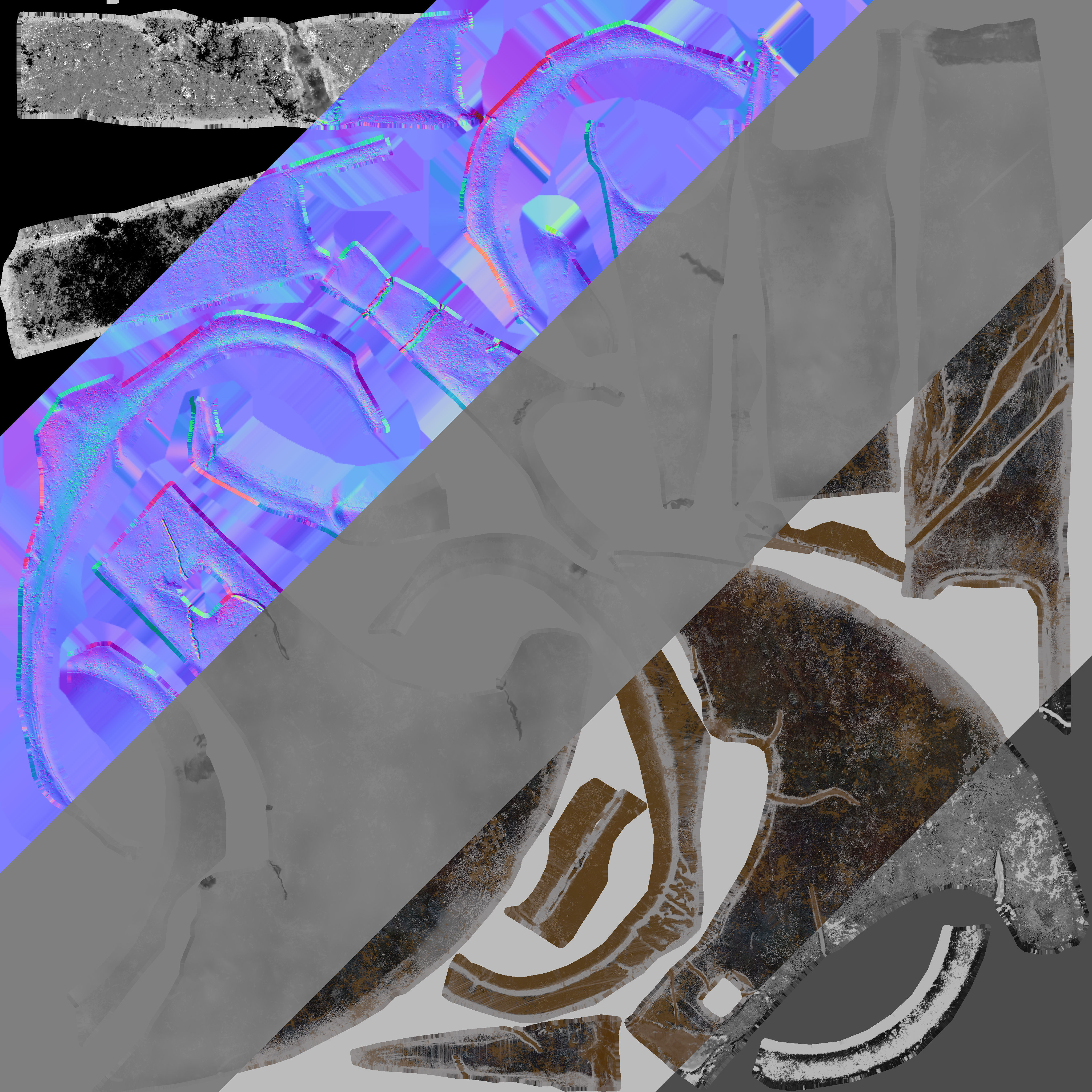 Old Axe Rusty Melee weapon Low-poly 3D model_11