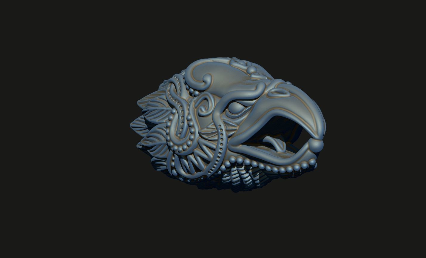 THE END CAPS FOR THE BRACELET AND NECKLACE ARE MYTHICAL CROWS 3D print model_8