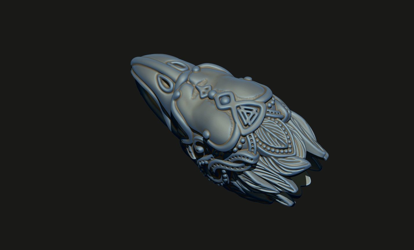 THE END CAPS FOR THE BRACELET AND NECKLACE ARE MYTHICAL CROWS 3D print model_7