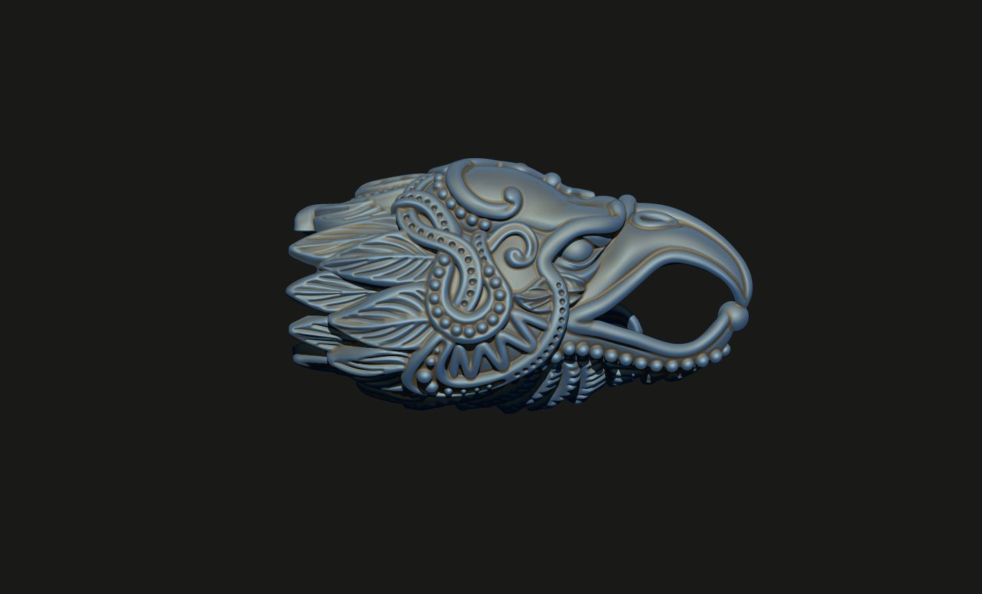 THE END CAPS FOR THE BRACELET AND NECKLACE ARE MYTHICAL CROWS 3D print model_4