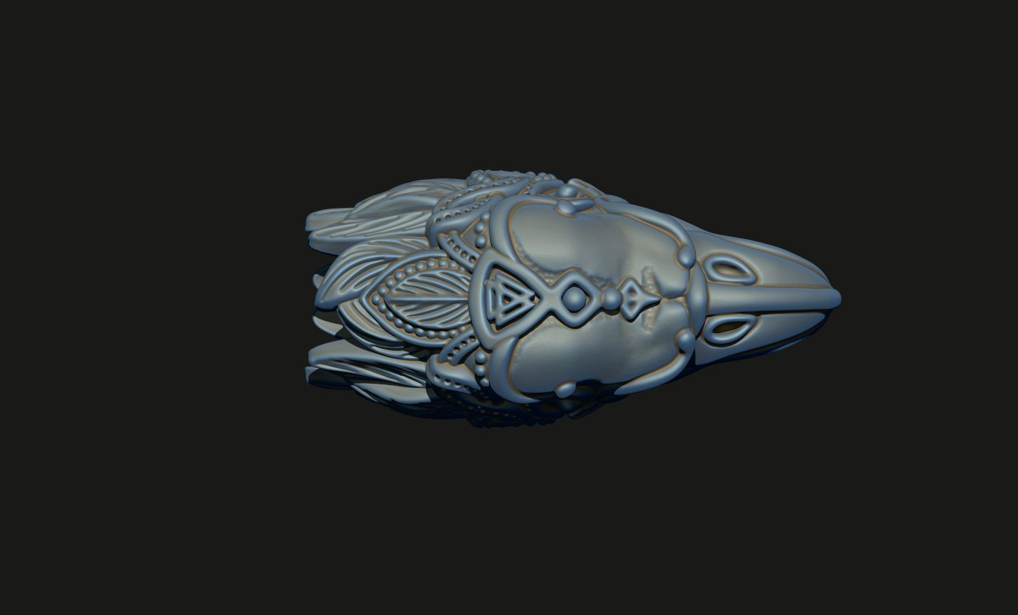 THE END CAPS FOR THE BRACELET AND NECKLACE ARE MYTHICAL CROWS 3D print model_5