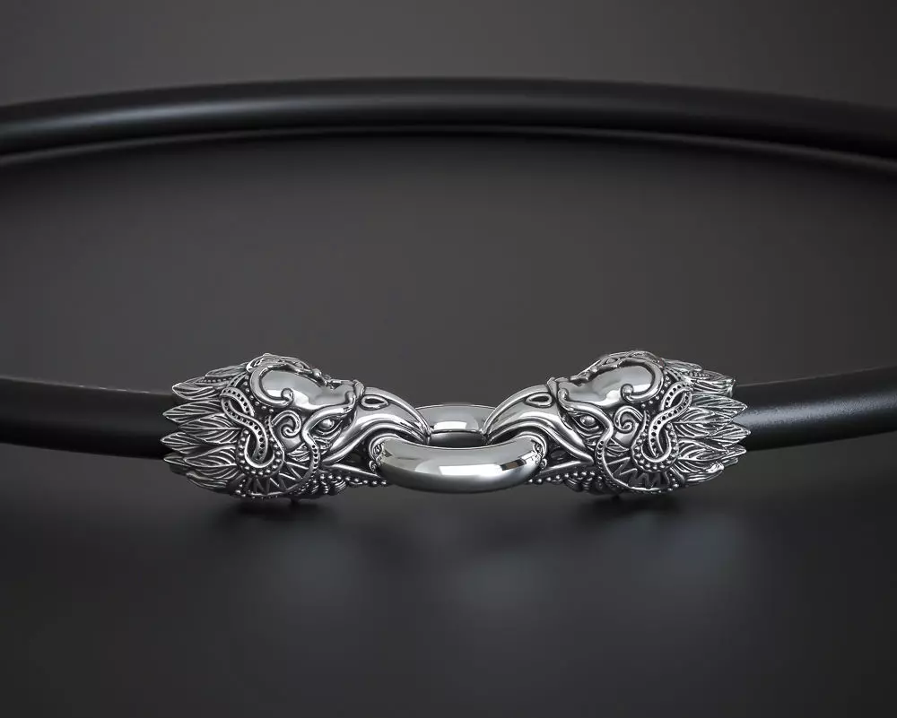 THE END CAPS FOR THE BRACELET AND NECKLACE ARE MYTHICAL CROWS 3D print model_0