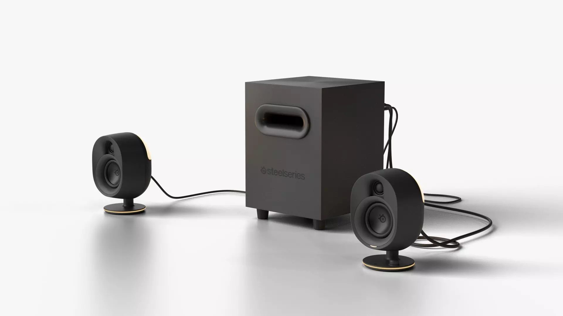 STEELSERIES ARENA 7 ILLUMINATED TWO POINT ONE SPEAKERS 3D model
