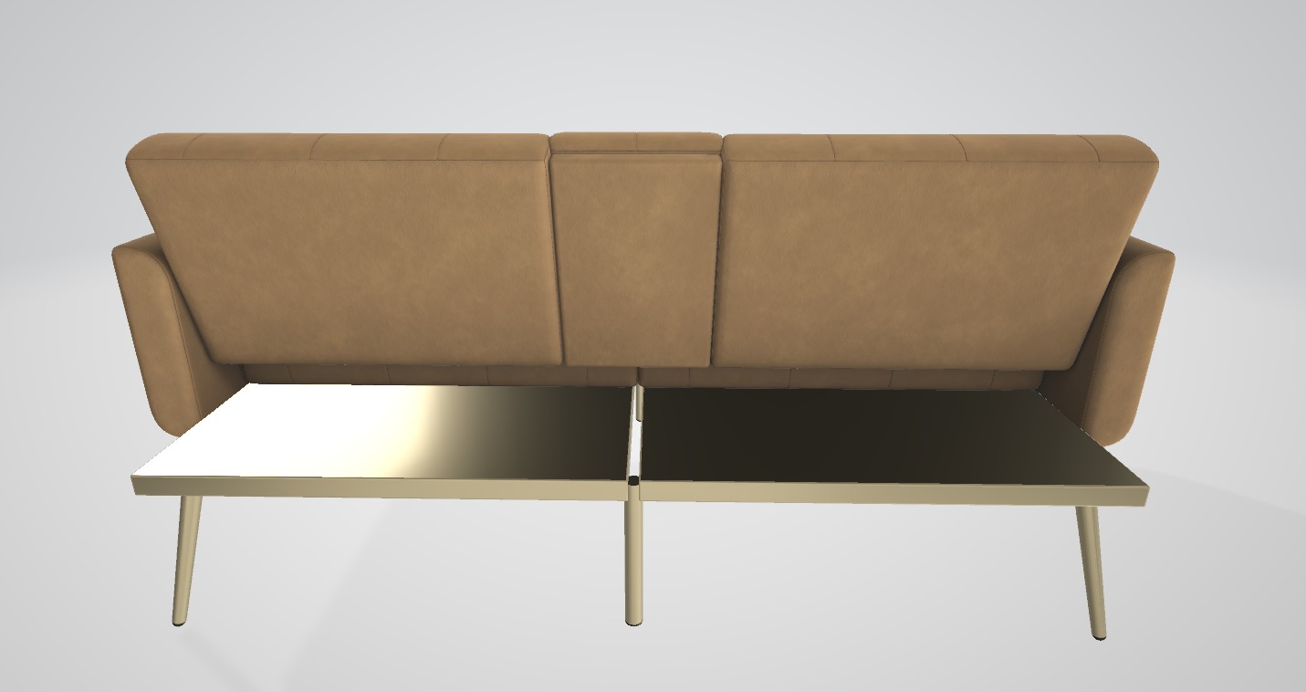 velvet sofa 3D model_2