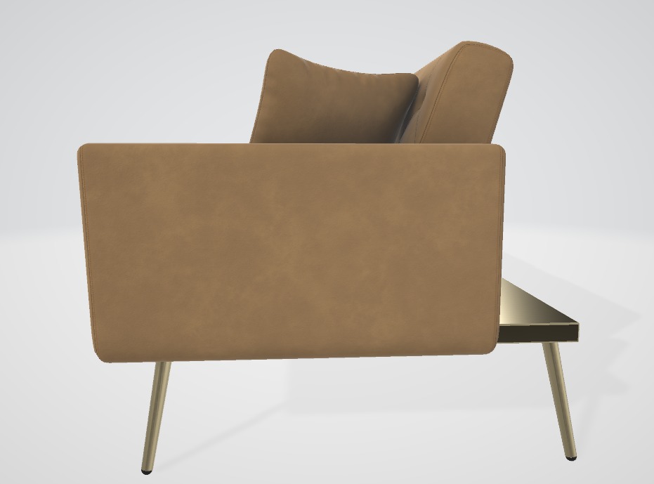velvet sofa 3D model_3