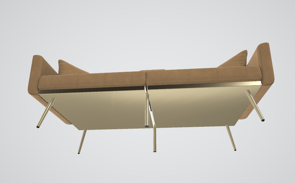 velvet sofa 3D model_1