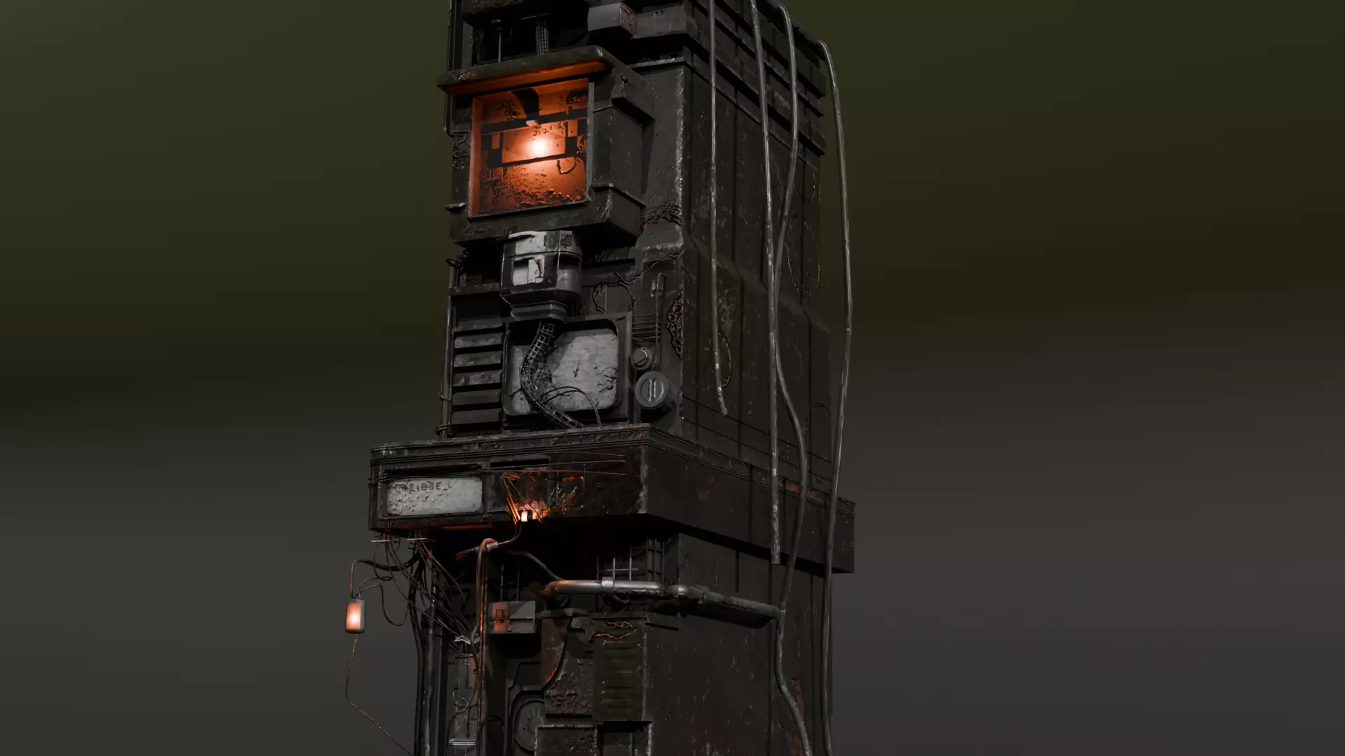 Dystopian pier 3D model_0