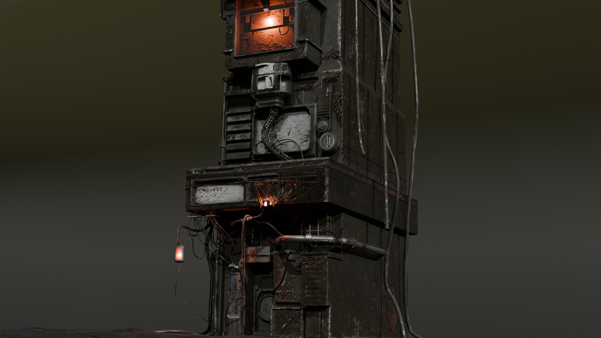 Dystopian pier 3D model_3