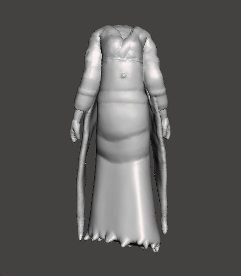 BROKEN NECK GHOST GIRL MINIATURE MODEL HORROR FANTASY GAMES RPG 3D print model_5