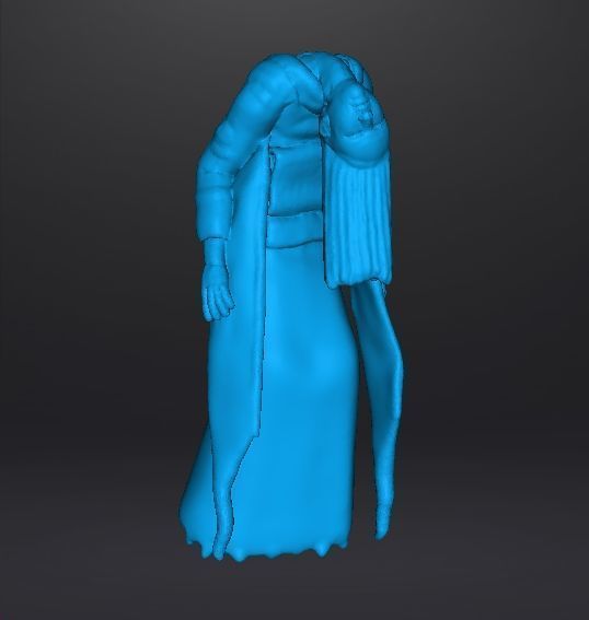 BROKEN NECK GHOST GIRL MINIATURE MODEL HORROR FANTASY GAMES RPG 3D print model_10