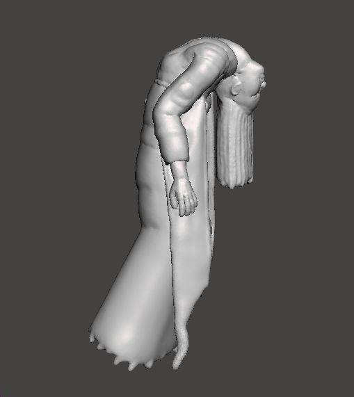 BROKEN NECK GHOST GIRL MINIATURE MODEL HORROR FANTASY GAMES RPG 3D print model_4