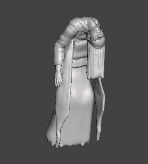 BROKEN NECK GHOST GIRL MINIATURE MODEL HORROR FANTASY GAMES RPG 3D print model_2