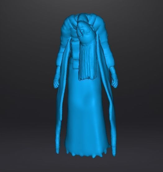 BROKEN NECK GHOST GIRL MINIATURE MODEL HORROR FANTASY GAMES RPG 3D print model_8