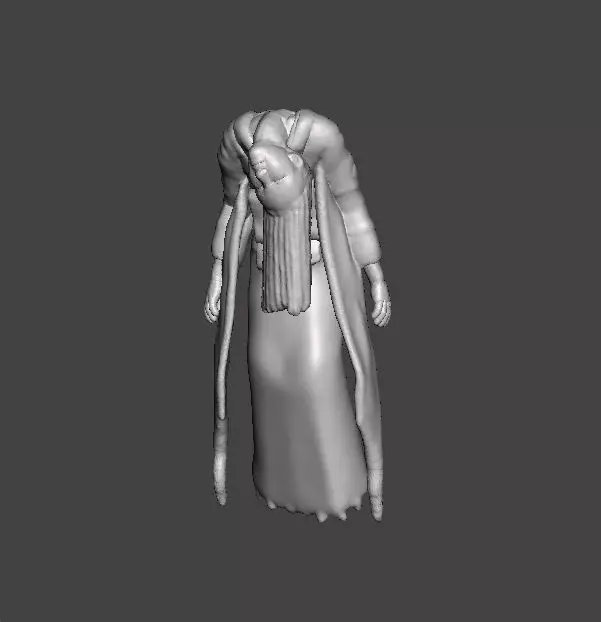 BROKEN NECK GHOST GIRL MINIATURE MODEL HORROR FANTASY GAMES RPG 3D print model_0