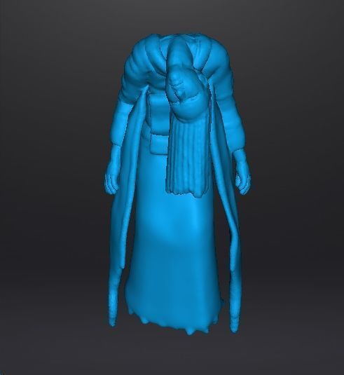 BROKEN NECK GHOST GIRL MINIATURE MODEL HORROR FANTASY GAMES RPG 3D print model_11