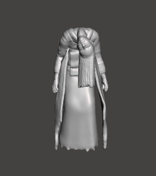 BROKEN NECK GHOST GIRL MINIATURE MODEL HORROR FANTASY GAMES RPG 3D print model_1