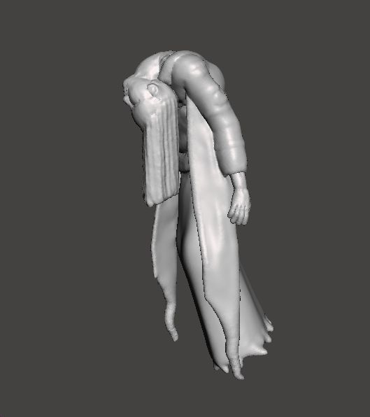 BROKEN NECK GHOST GIRL MINIATURE MODEL HORROR FANTASY GAMES RPG 3D print model_3