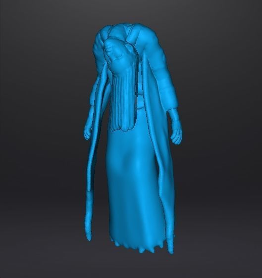 BROKEN NECK GHOST GIRL MINIATURE MODEL HORROR FANTASY GAMES RPG 3D print model_9