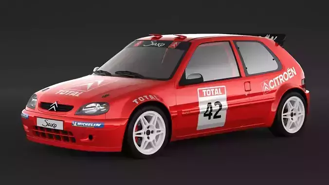Citroen Saxo VTS Rally Car 3D model