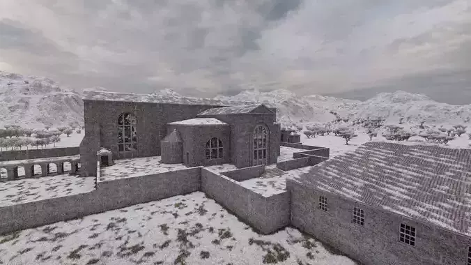 Historical church-Ancient church-Temple 3D model