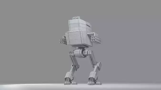 walker mecha  Low-poly 3D model