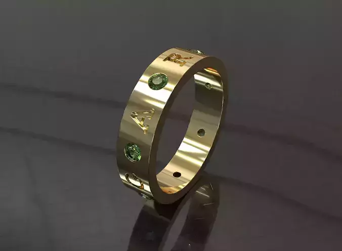  BVGARI ring with stones