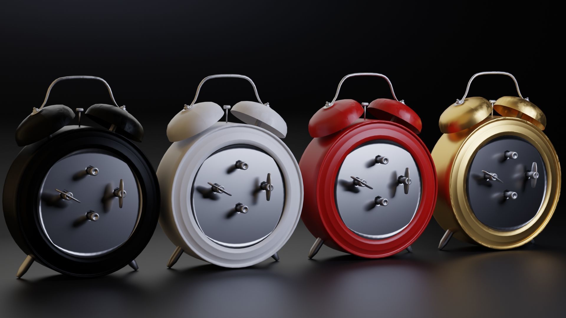 Alarm Clock pack - Low Poly Low-poly 3D model_3