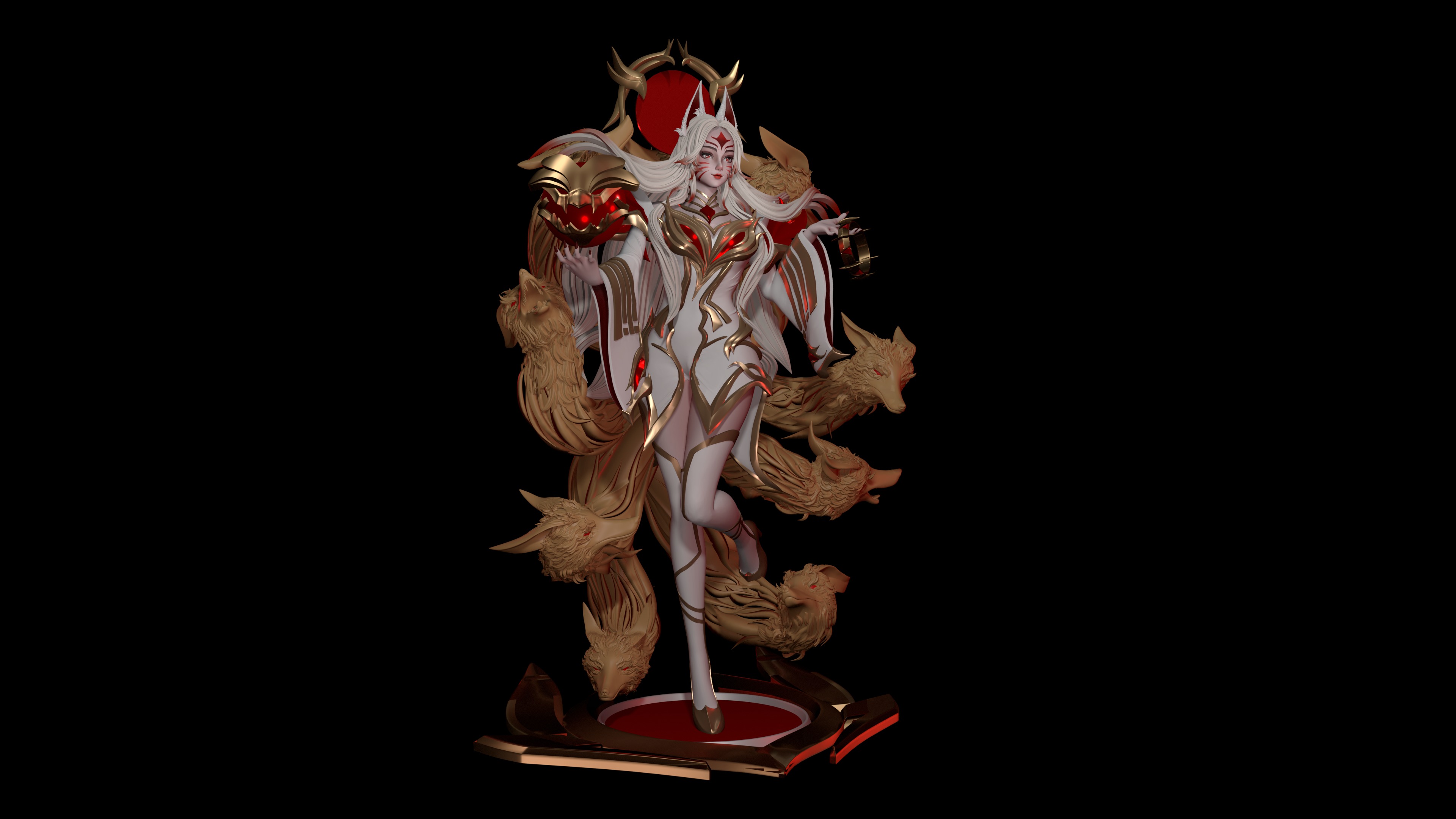 Ahri Hall of Legends 3D print model_1
