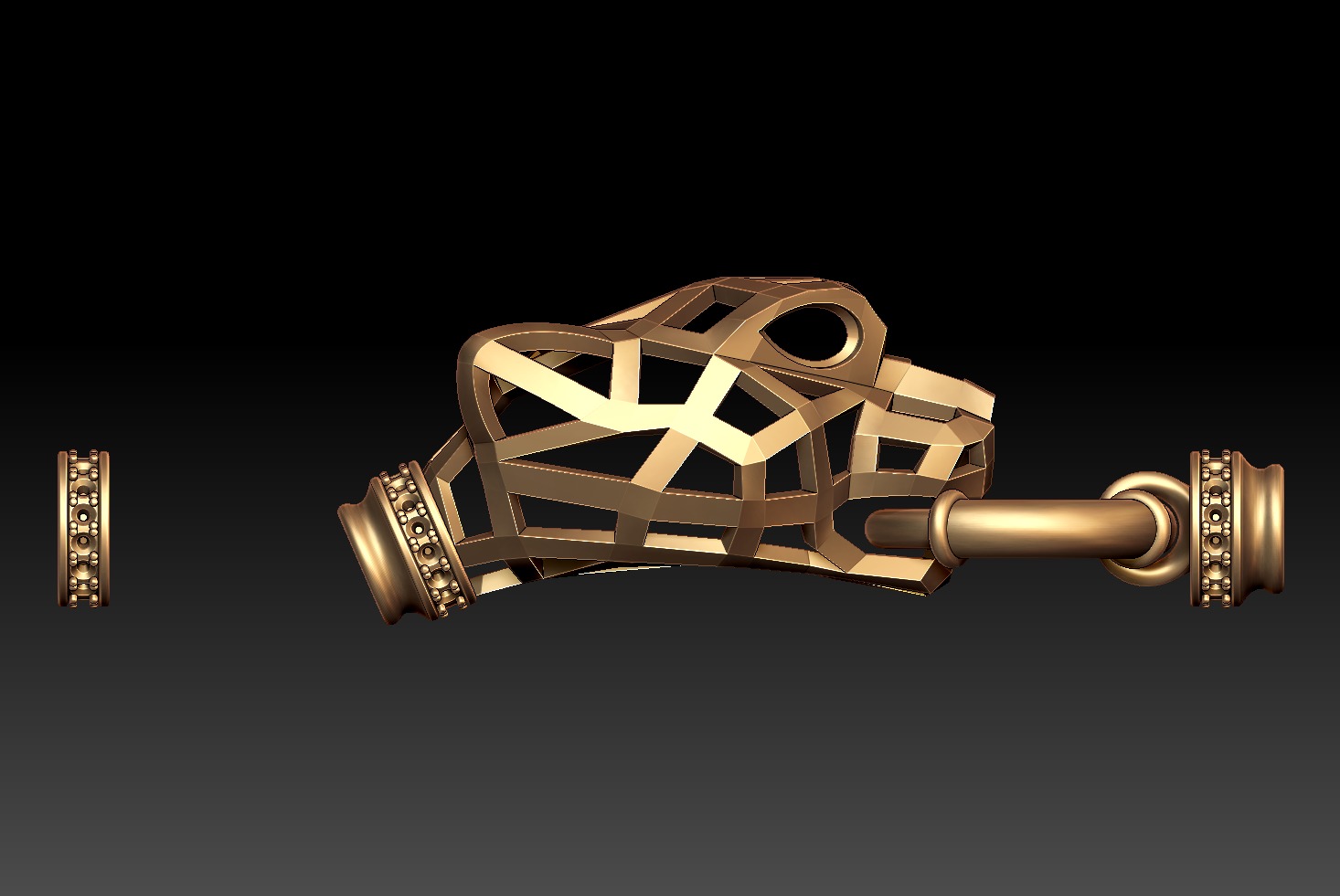 Panther Bracelet 3D print model_7