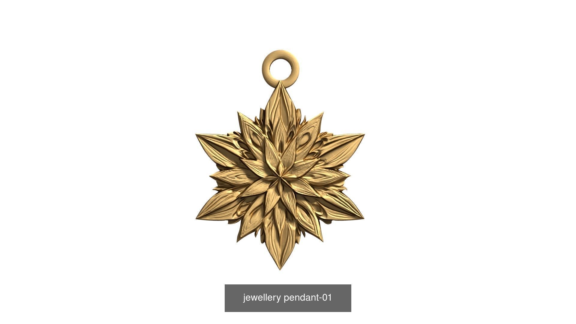 50 pendant printable jewelry 3D print model Pack 01 3D Model 3D Model Collection_12