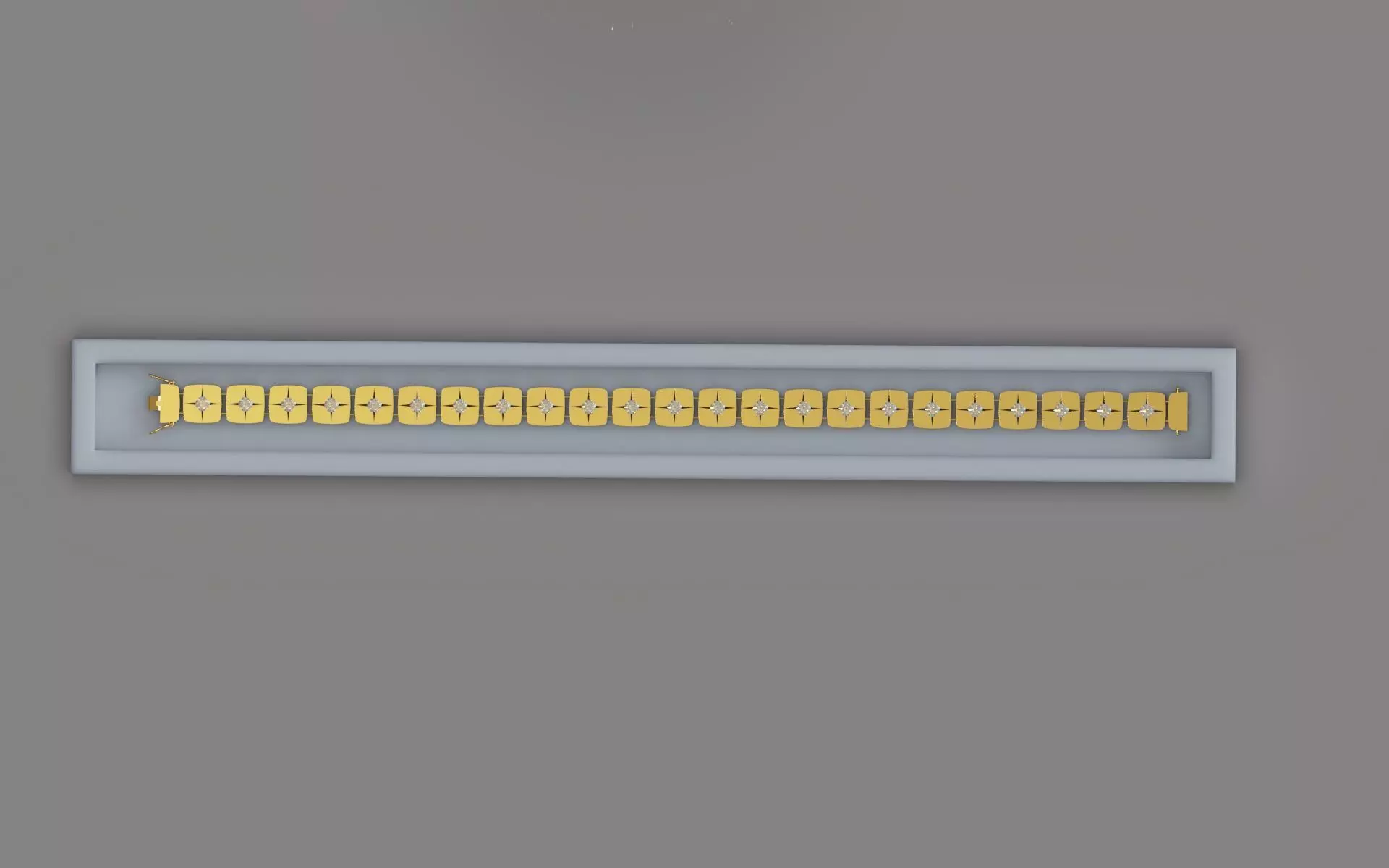  bracelet in gold or silver round stone 3D model_0