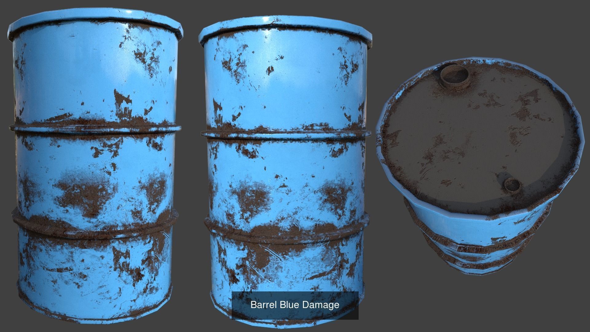 Collection of Barrel - Blue and Yellow _2