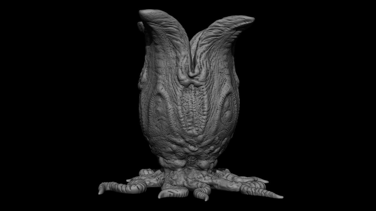 3D PRINTABLE ALIEN COVENANT OPEN AND CLOSED EGGS WITH ROOTS 3D print model_23