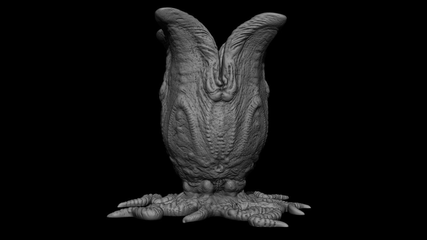 3D PRINTABLE ALIEN COVENANT OPEN AND CLOSED EGGS WITH ROOTS 3D print model_22