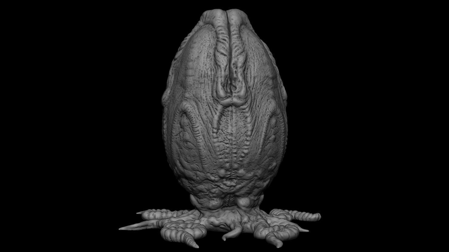 3D PRINTABLE ALIEN COVENANT OPEN AND CLOSED EGGS WITH ROOTS 3D print model_11