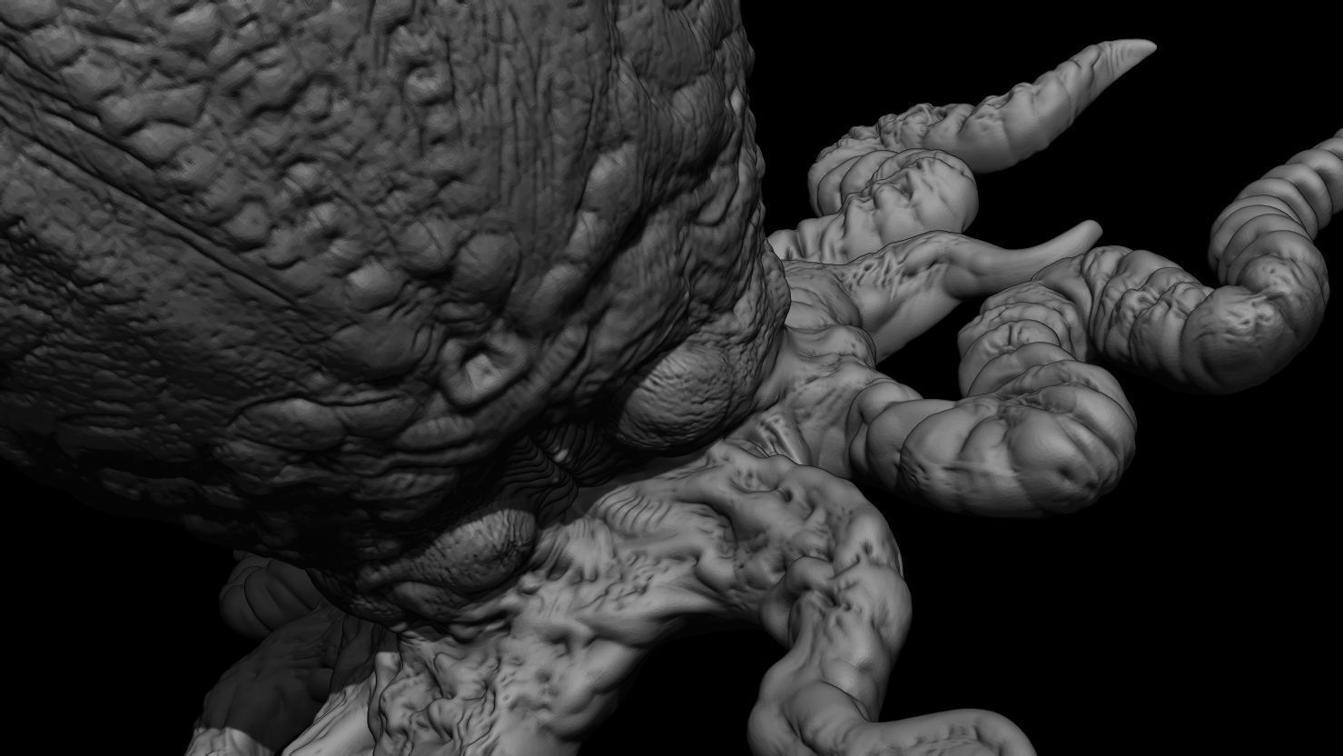 3D PRINTABLE ALIEN COVENANT OPEN AND CLOSED EGGS WITH ROOTS 3D print model_20