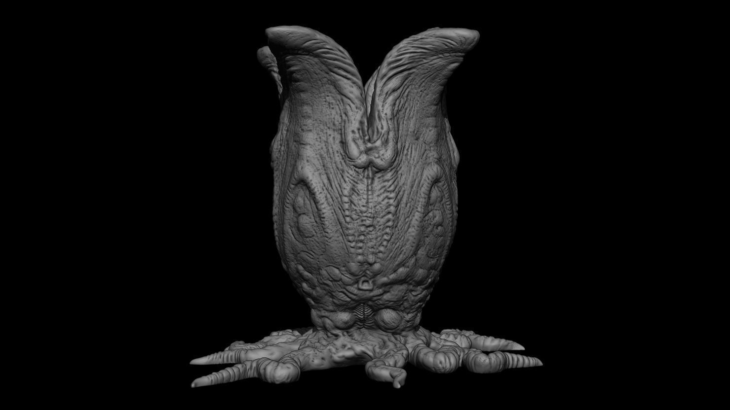 3D PRINTABLE ALIEN COVENANT OPEN AND CLOSED EGGS WITH ROOTS 3D print model_21