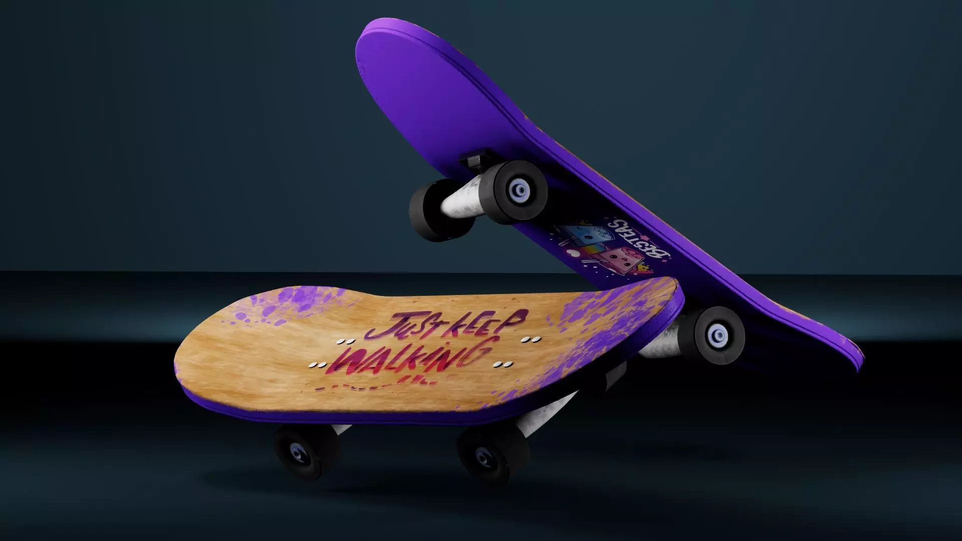 3D Skateboard Model 3D model_0