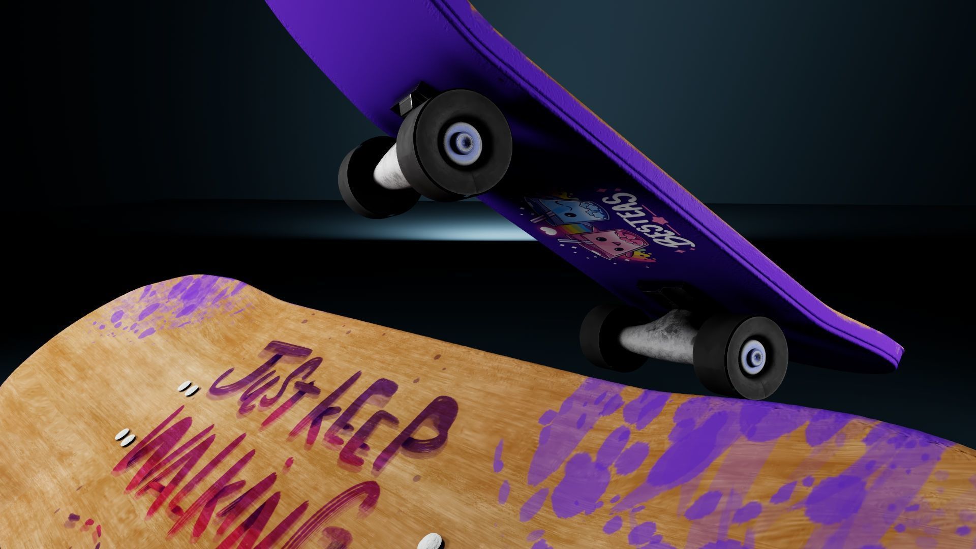 3D Skateboard Model 3D model_2
